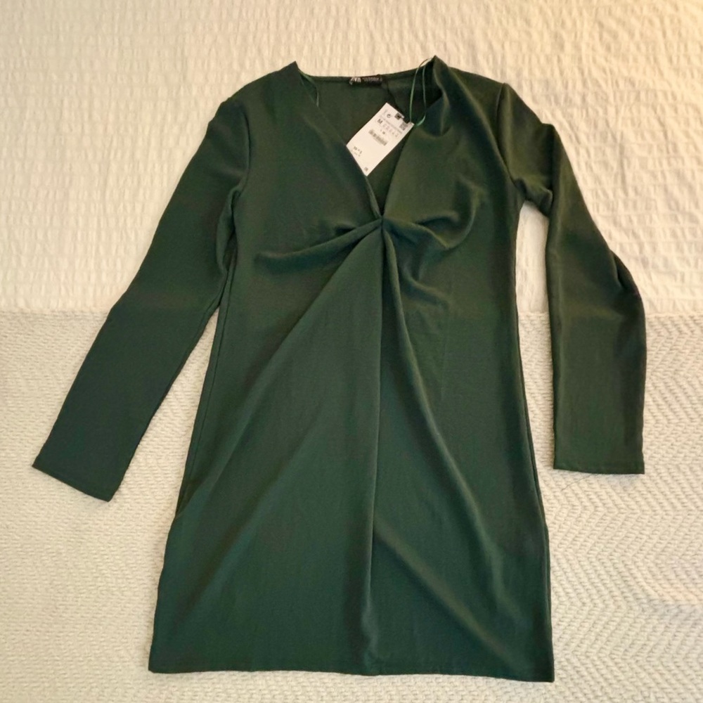 Green Long-Sleeve Dress